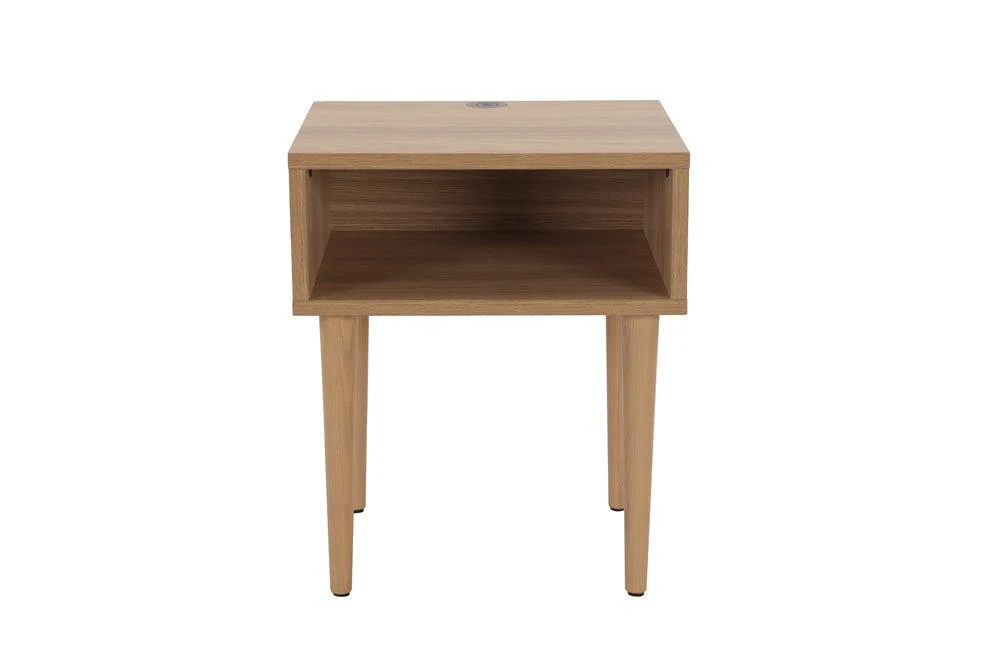 Loft Bedside Table 1 Shelf Oak - Image 2