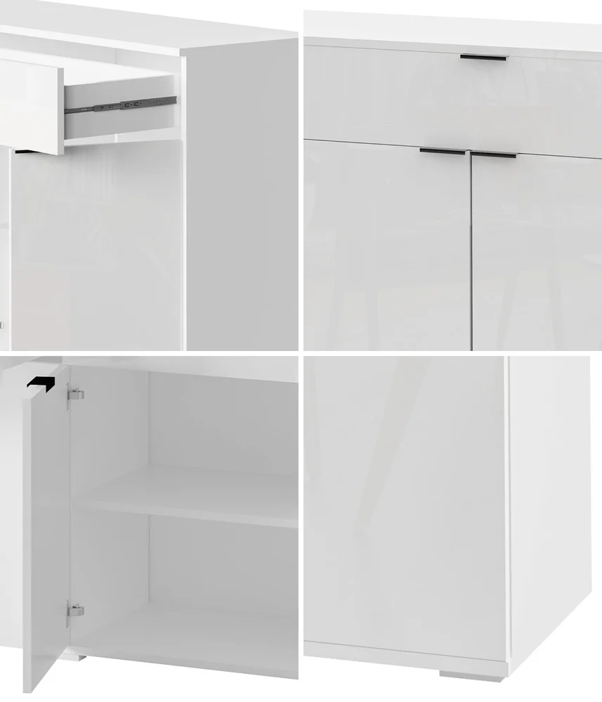 Lumin High Gloss Sideboard White - Image 9