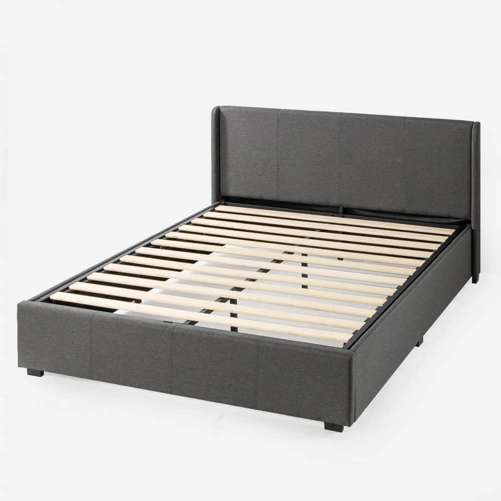 Maddon Gas Lift Bed Frame - Queen | Dark Grey - Image 10