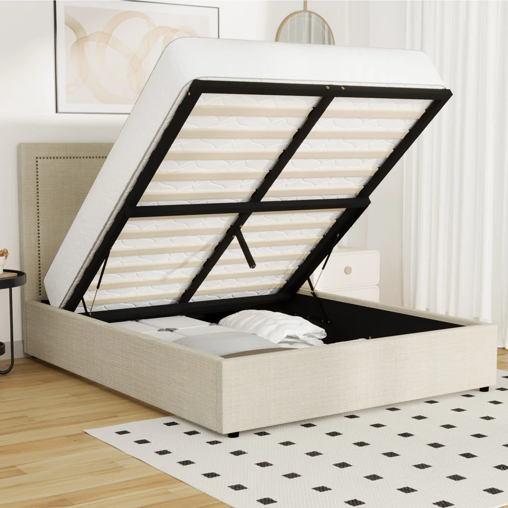 Mireille Gas Lift Storage Bed Frame - Queen - Image 8