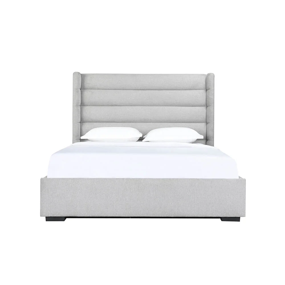 Mosman Gas Lift Upholstered Queen Bed Frame - Image 3