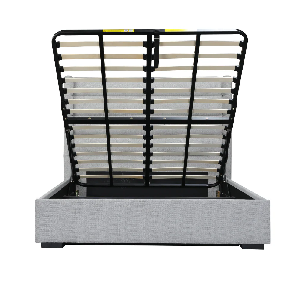 Mosman Gas Lift Upholstered King Bed Frame - Image 8