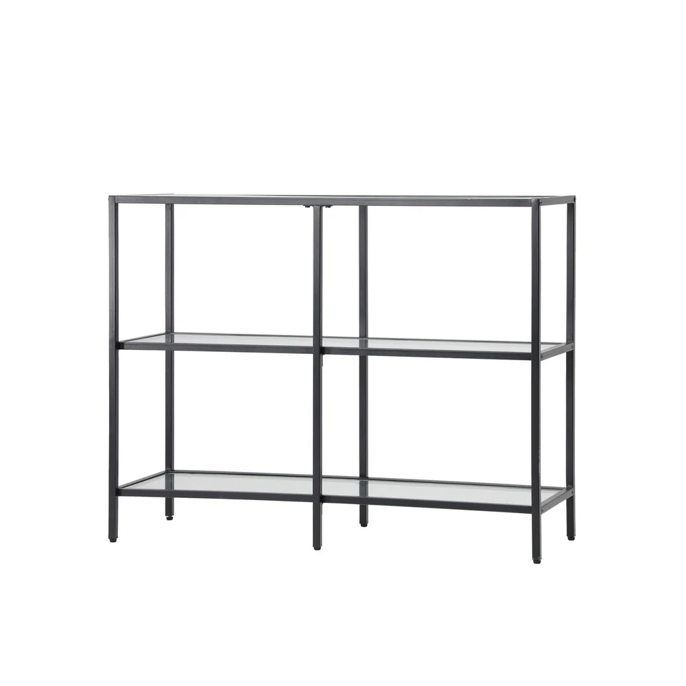 Nova 3 Shelves Console Table Black - Image 3