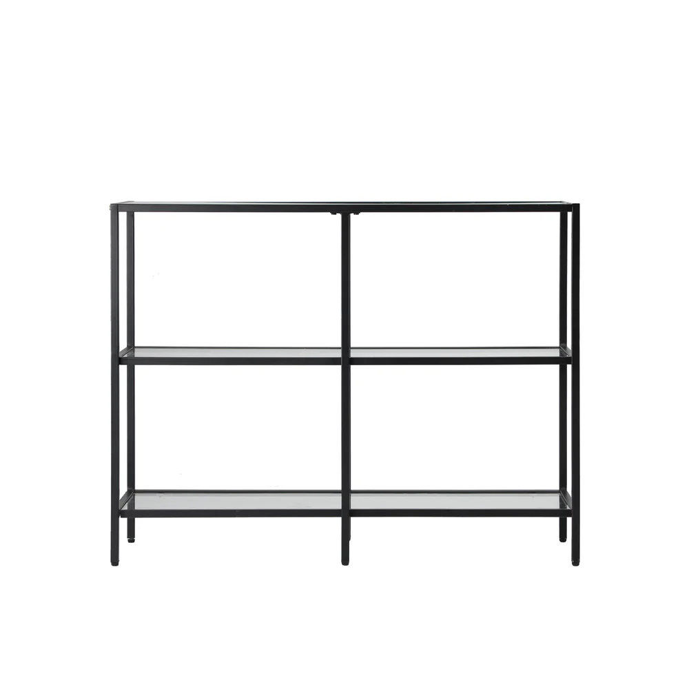 Nova 3 Shelves Console Table Black - Image 4