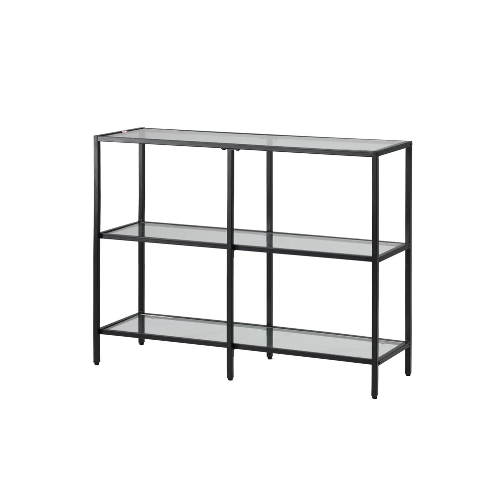 Nova 3 Shelves Console Table Black - Image 6