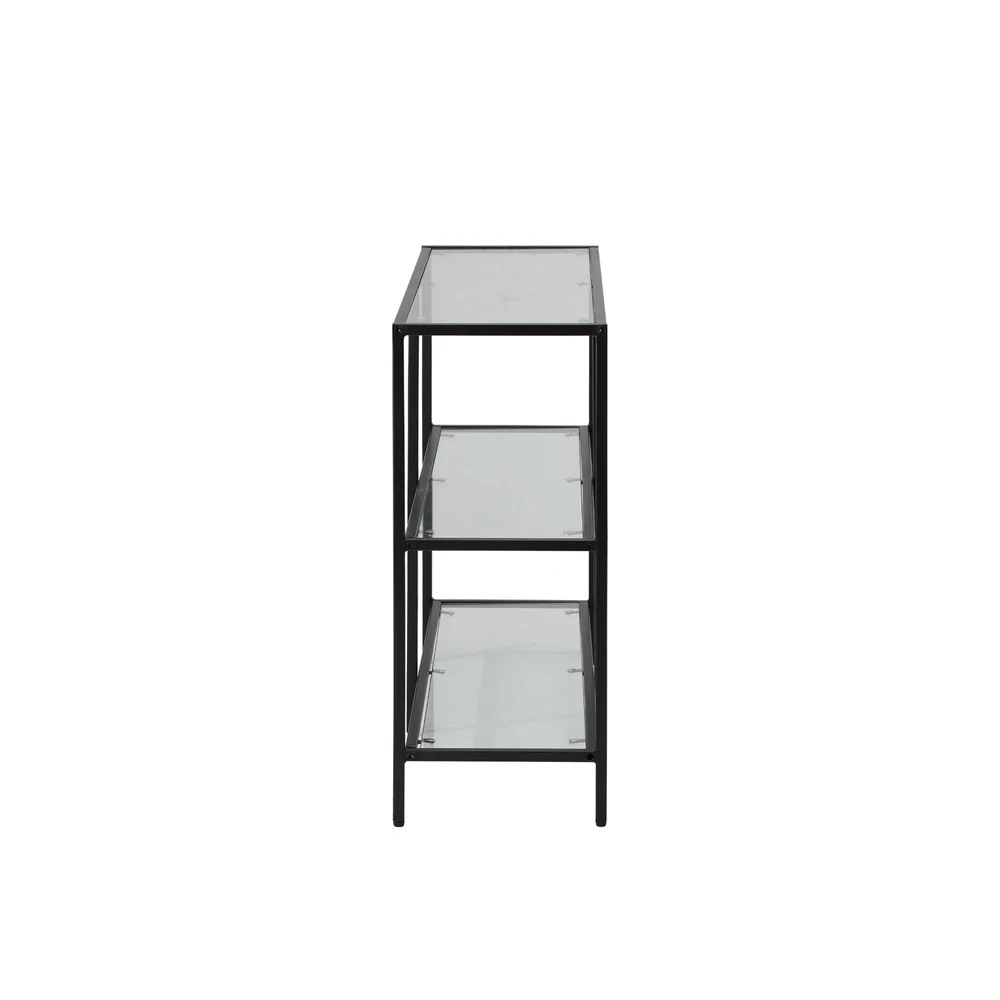 Nova 3 Shelves Console Table Black - Image 7