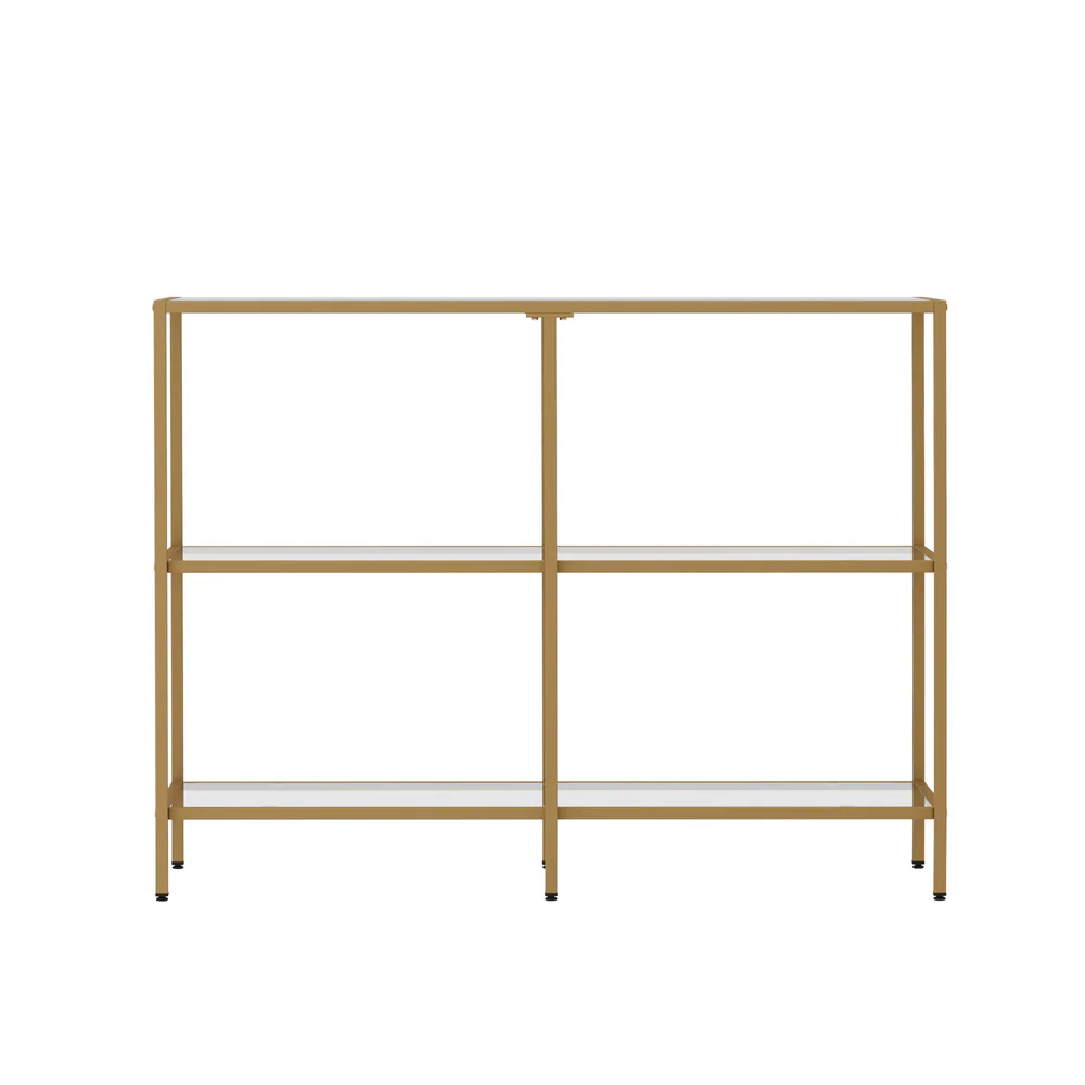 Nova 3 Shelves Console Table Gold - Image 4