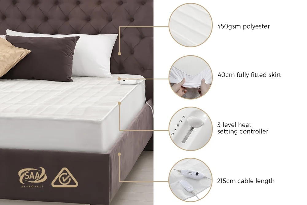 Paloma Electric Blanket White - Image 7