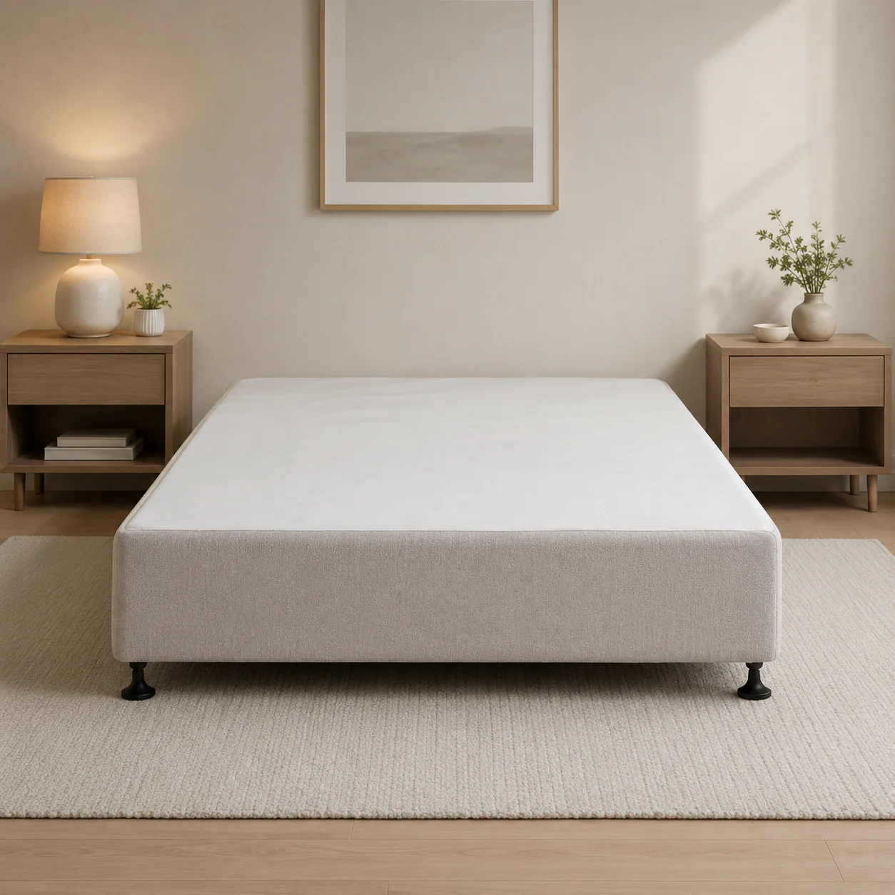 Premium Platform Single Base Soft Grey
