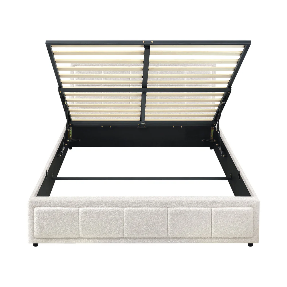 Reese Boucle Gas Lift Storage Bed - Double - Image 3
