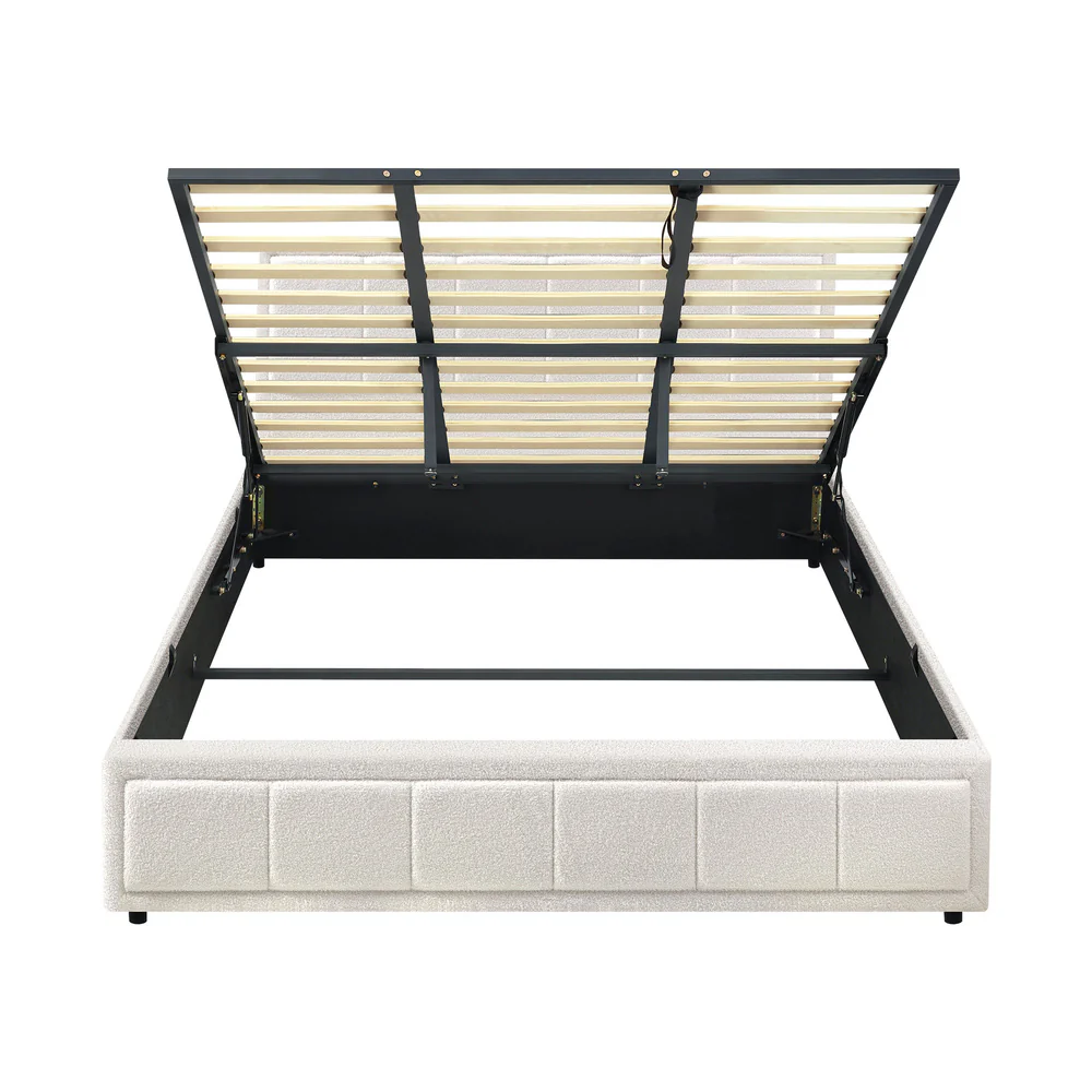 Reese Boucle Gas Lift Storage Bed - King - Image 3