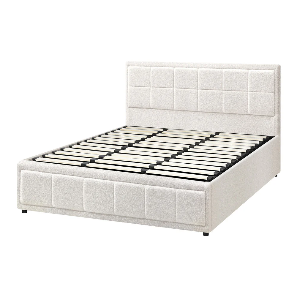 Reese Boucle Gas Lift Storage Bed - King - Image 4