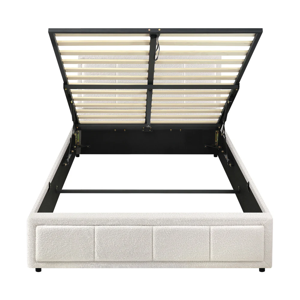 Reese Boucle Gas Lift Storage Bed - King Single - Image 3