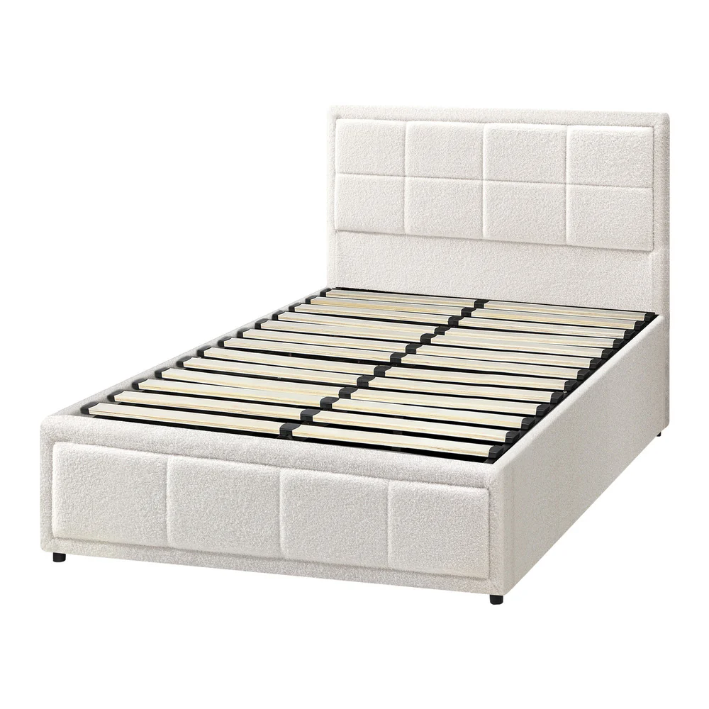 Reese Boucle Gas Lift Storage Bed - King Single - Image 4