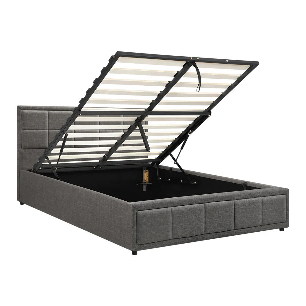 Reese Upholstered Gas Lift Bed - Double - Image 2