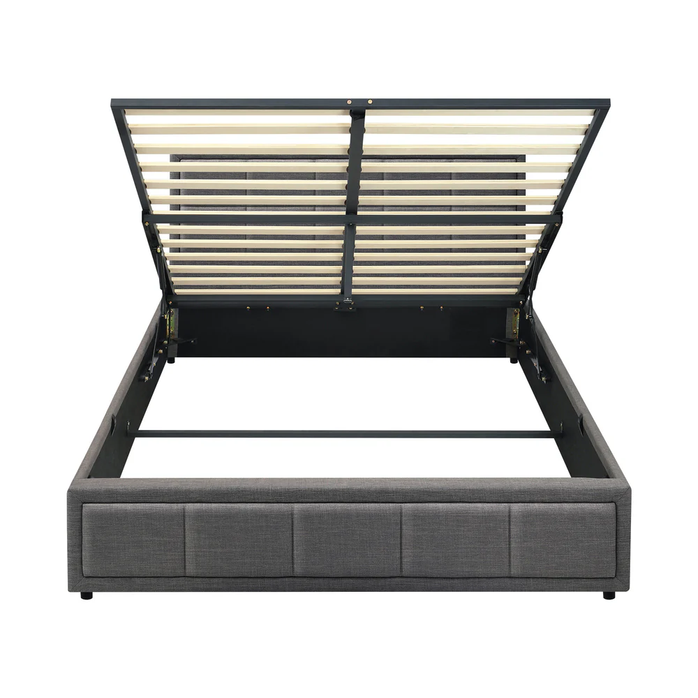 Reese Upholstered Gas Lift Bed - Queen - Image 3