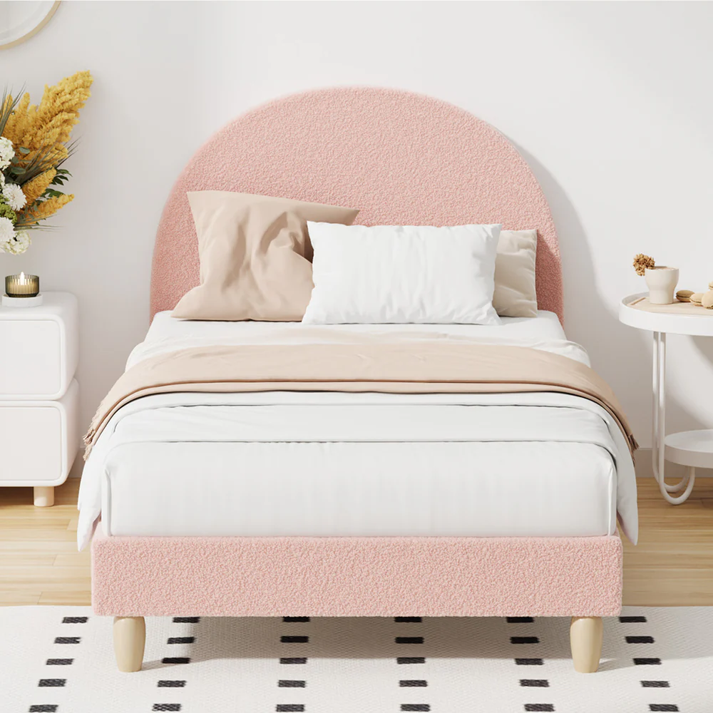 Seraphine Boucle Bed Frame Pink - Image 2
