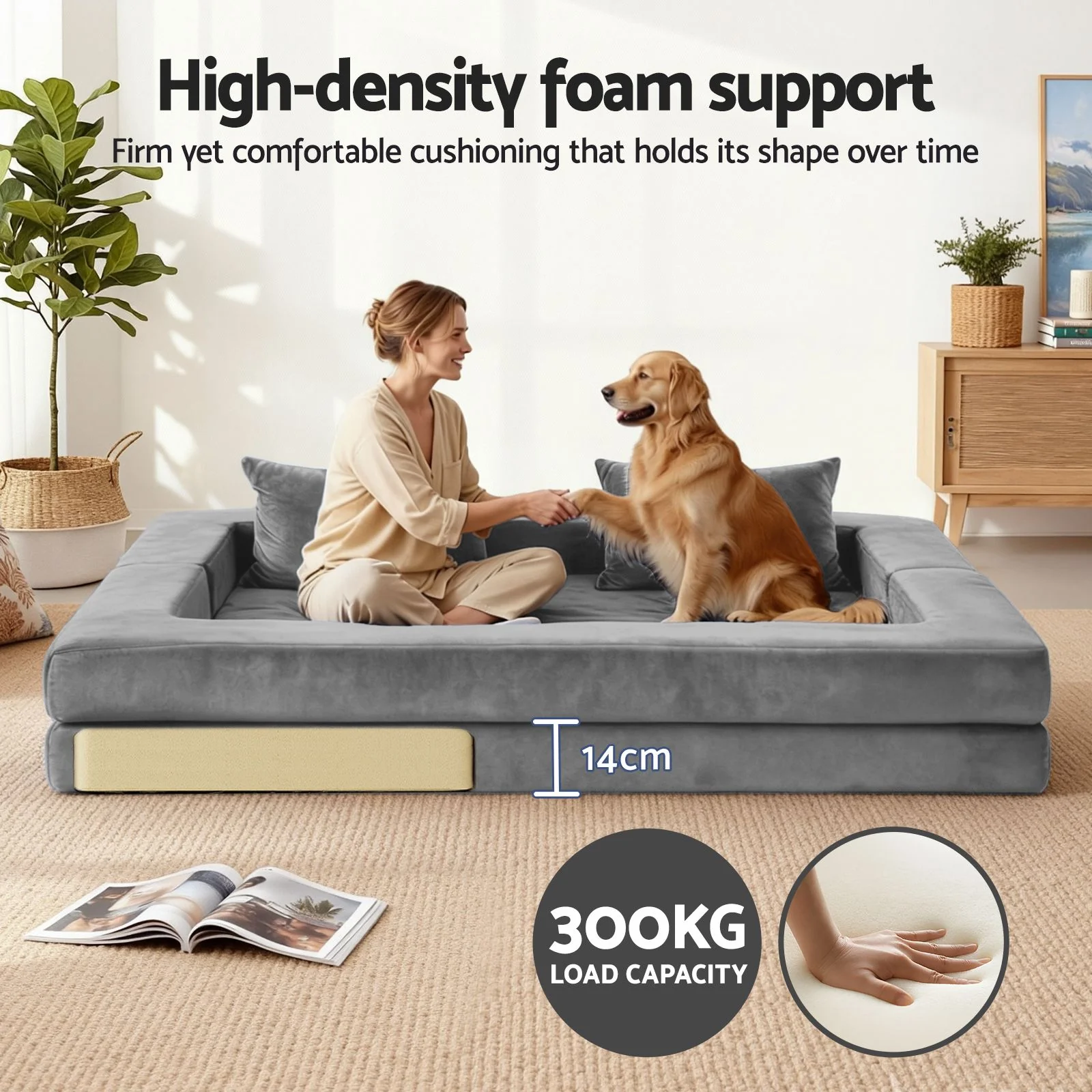 Serrano Double Sofa Bed Grey - Image 8