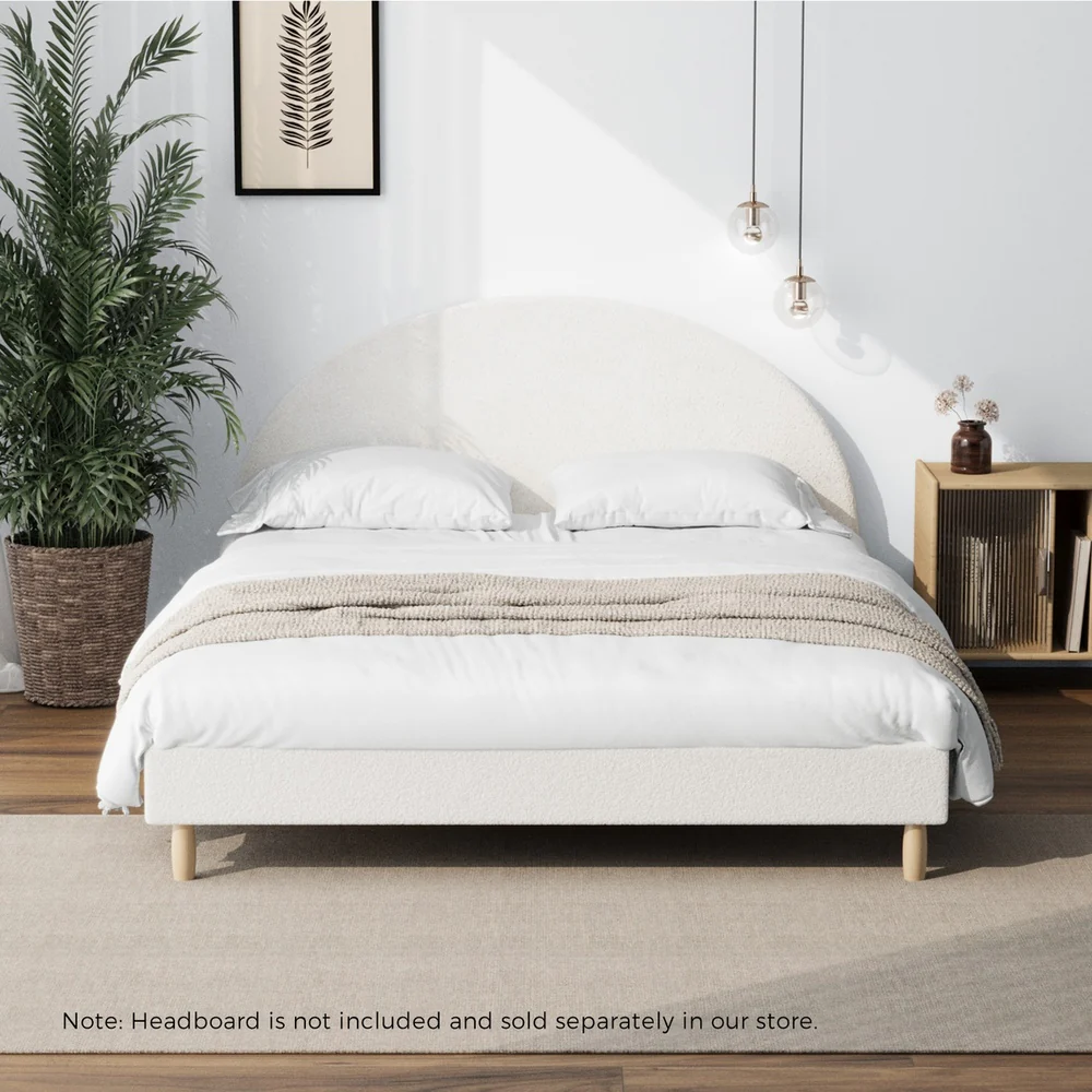 Siena Boucle Bed Base - Queen - Image 7