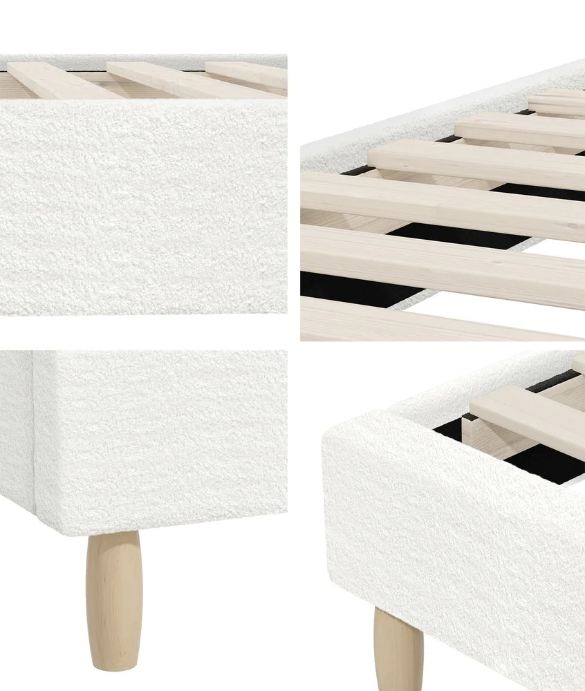 Siena Boucle Bed Base - Queen - Image 8