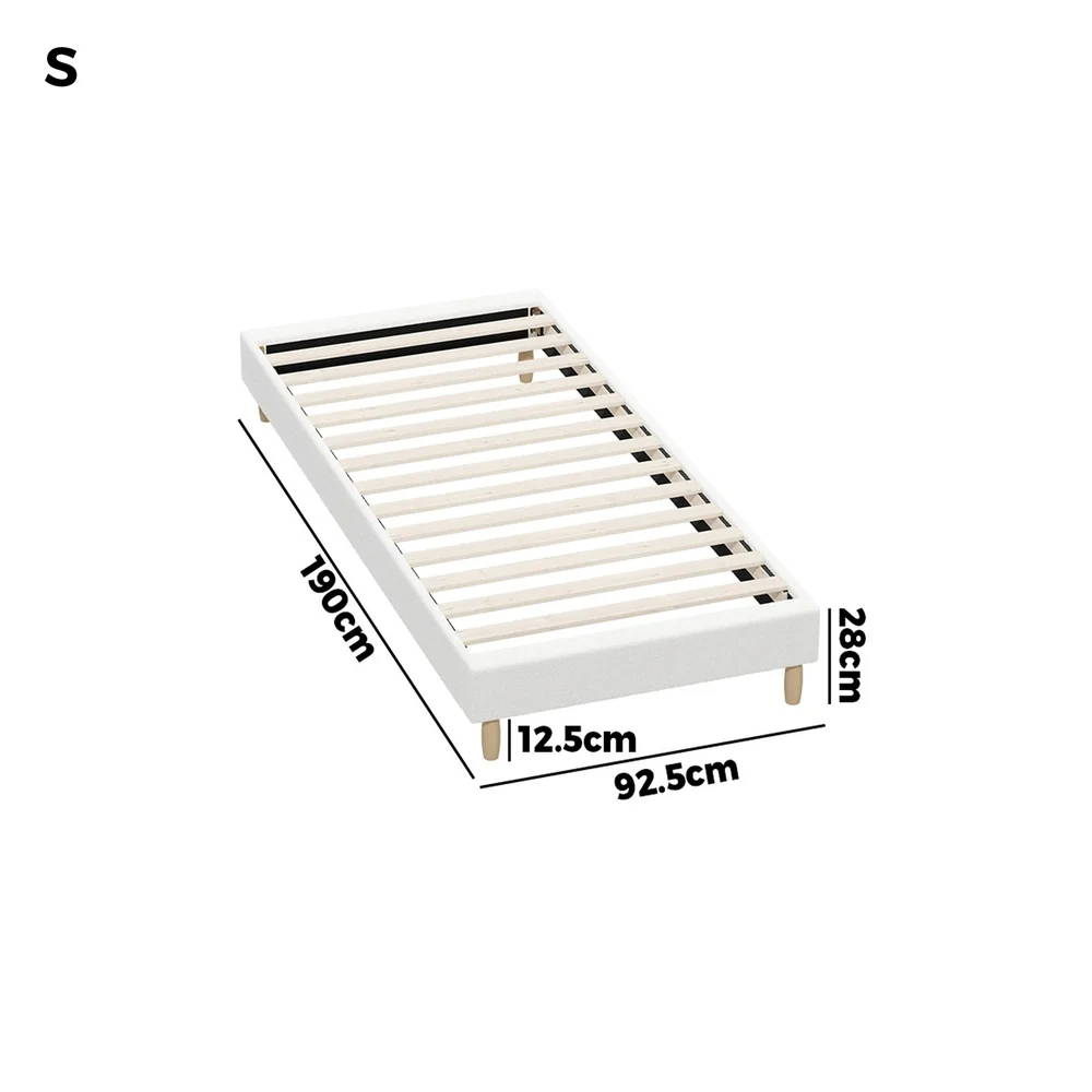 Siena Boucle Bed Base - Single - Image 9