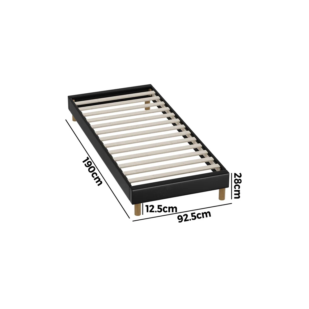 Siena Faux Leather Bed Base - Single - Image 4