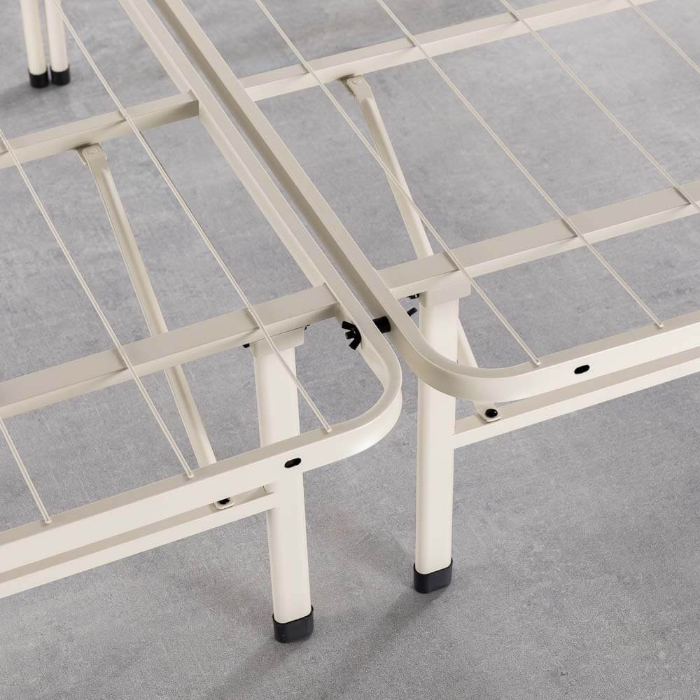 SmartBase Folding Metal Bed Base White Queen - Image 10