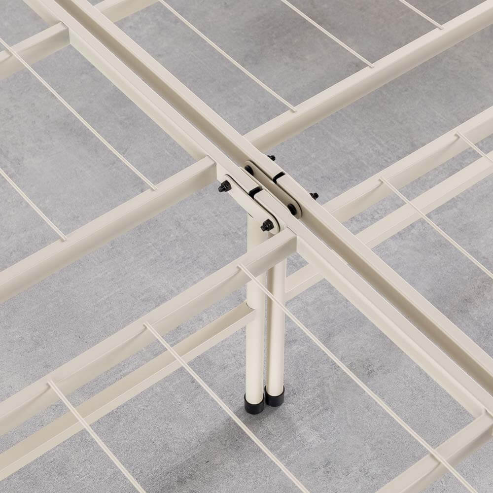 SmartBase Folding Metal Bed Base White Queen - Image 4