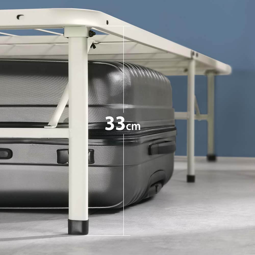 SmartBase Folding Metal Bed Base White Queen - Image 6