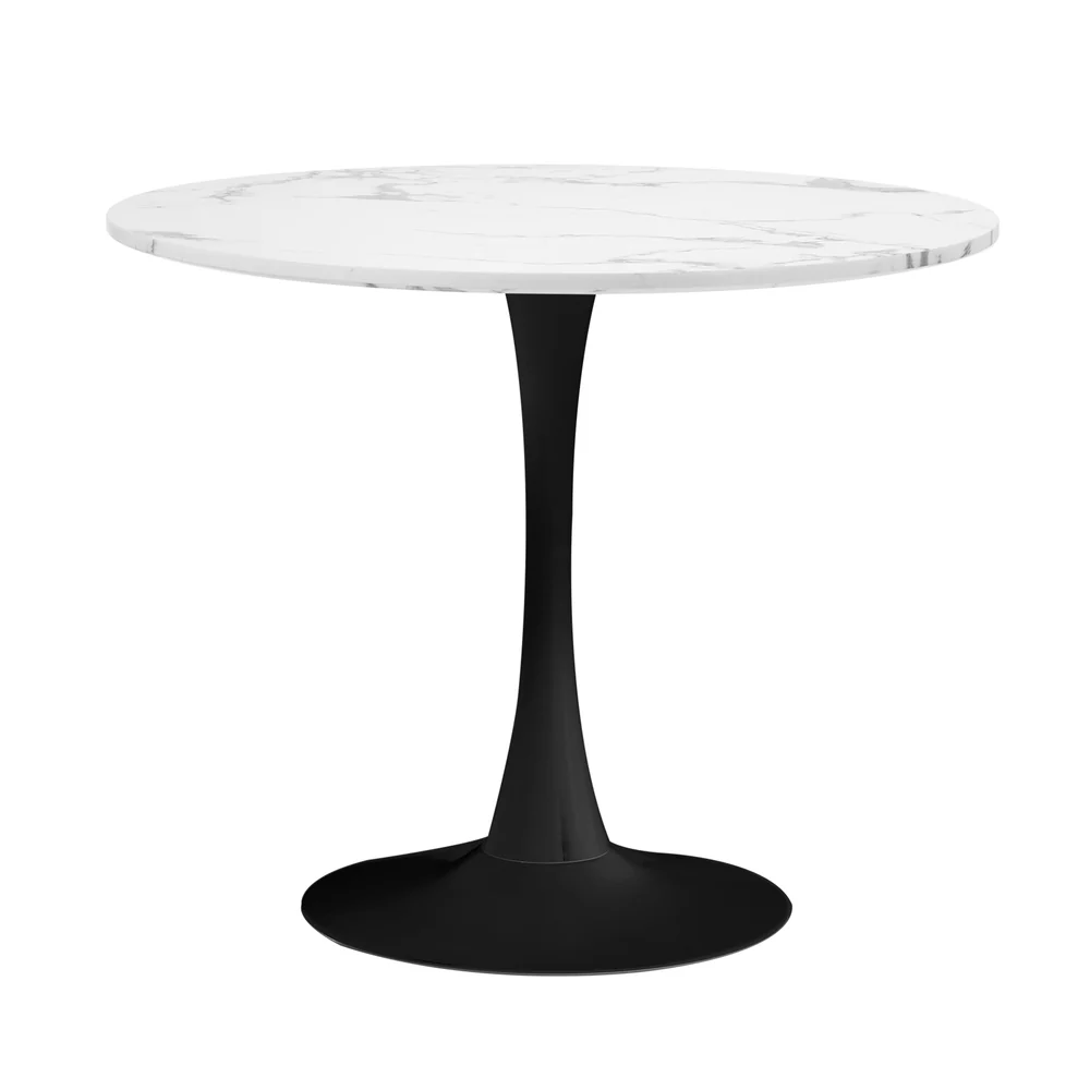 Titan Marble Dining Table White&Black - Image 2