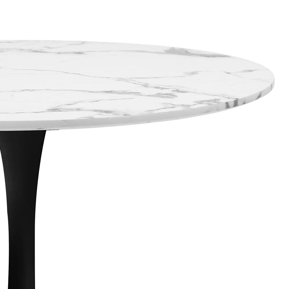 Titan Marble Dining Table White&Black - Image 5