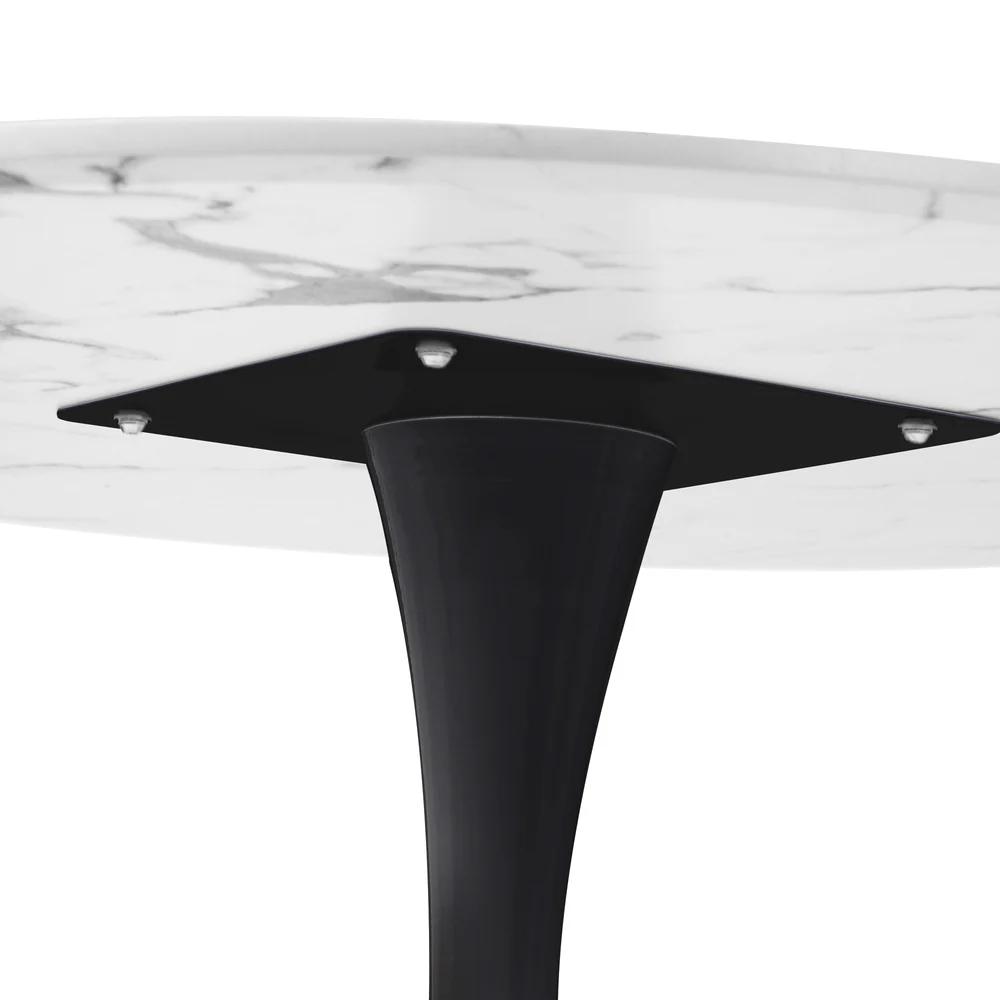 Titan Marble Dining Table White&Black - Image 6