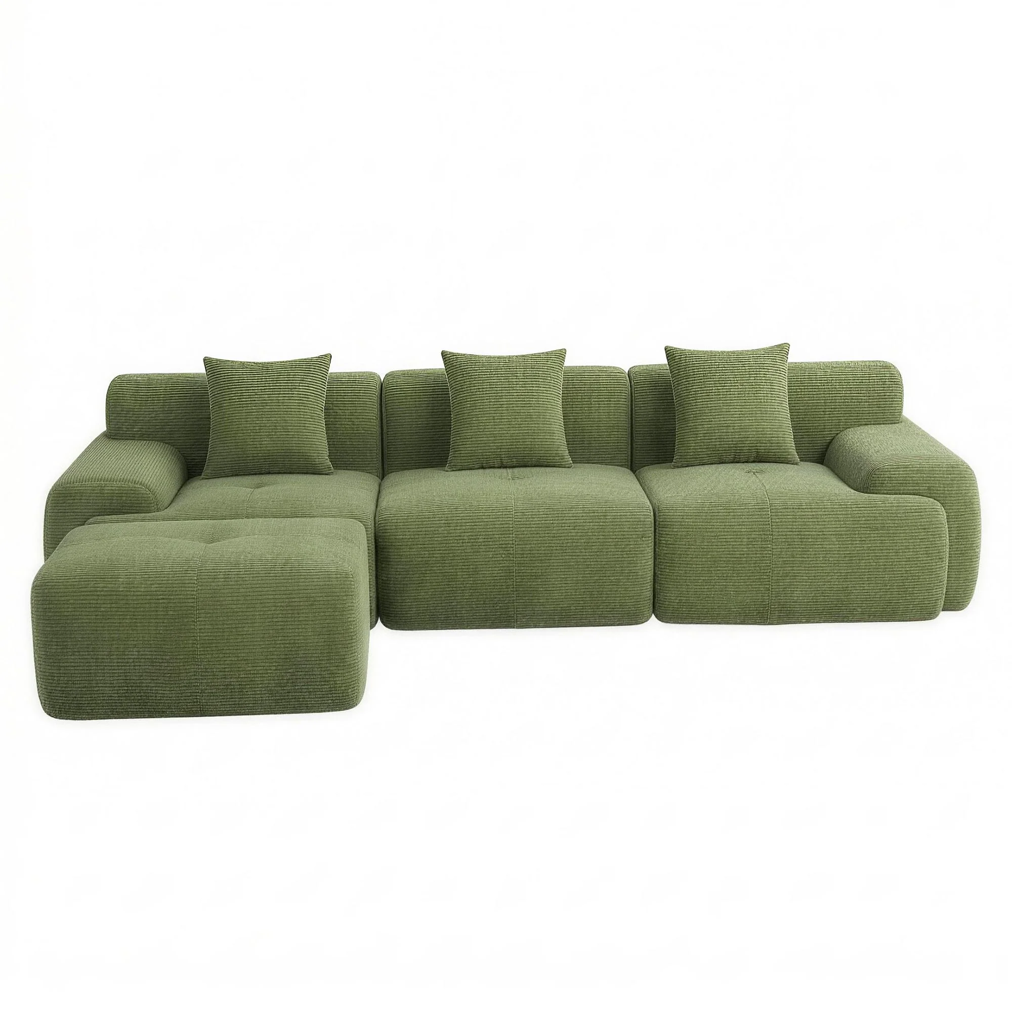 Valerio 4-seater Sofa Bed Green - Image 3