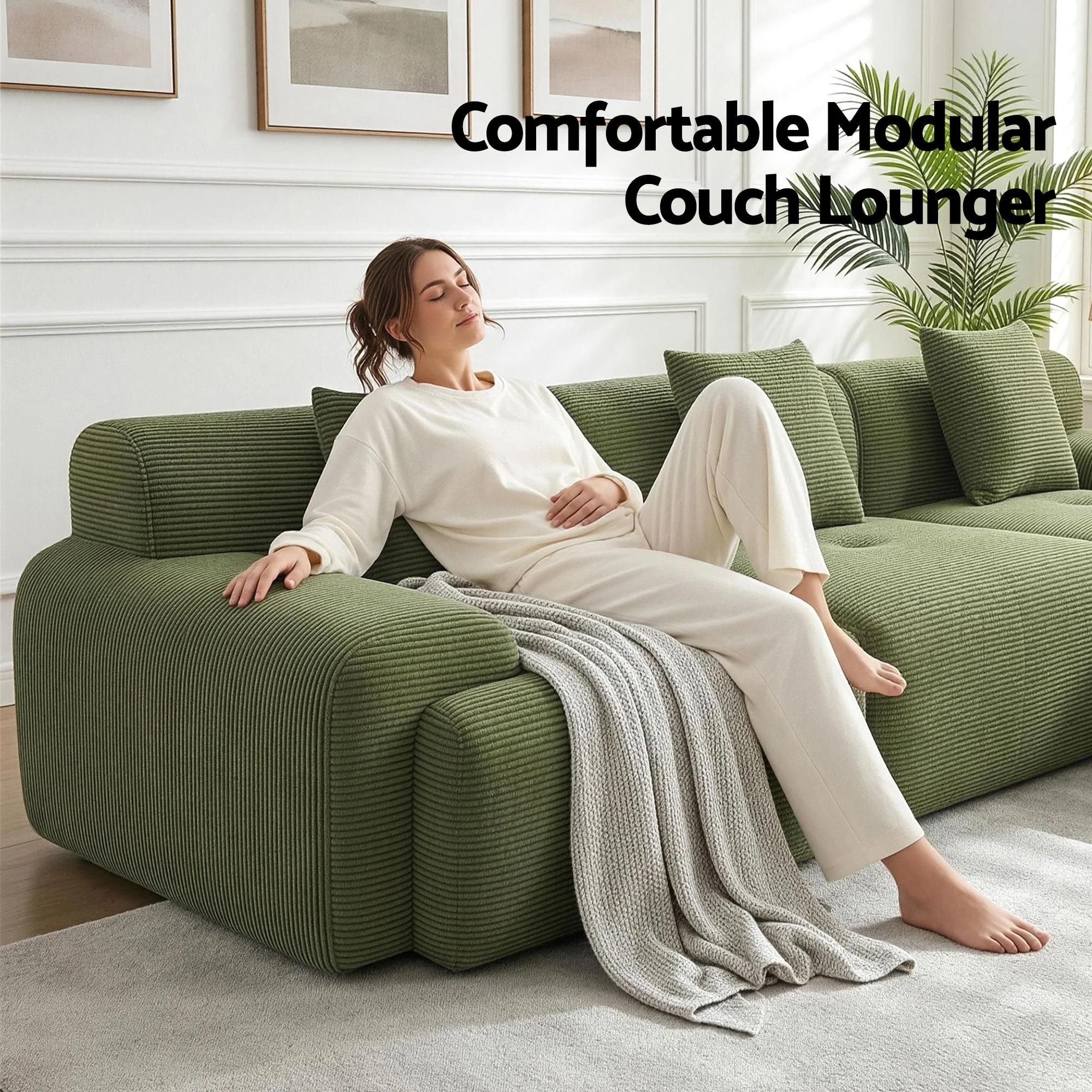 Valerio 4-seater Sofa Bed Green - Image 9
