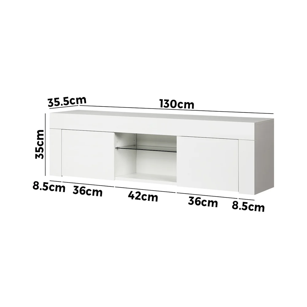 Wallux Entertainment Unit White - Image 4