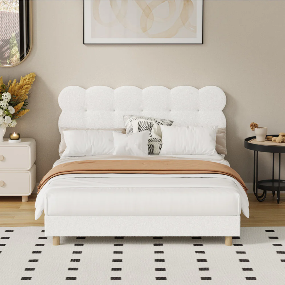 Winslow Boucle Platform Bed - Image 3