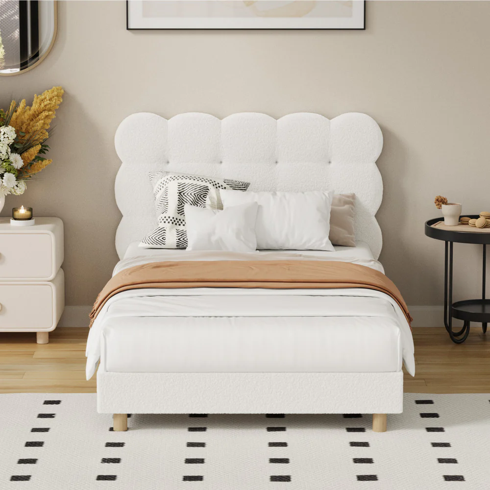 Winslow Boucle Platform Bed - Image 4