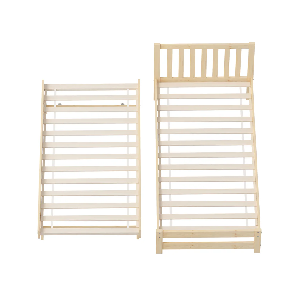 Yesenia Trundle Bed Frame Single Oak - Image 7