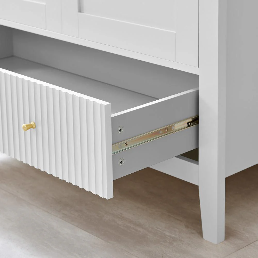 Zara Fluted 6 Drawer Chest - White - Image 5